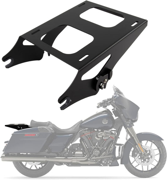 Harley Detachable Two Up Tour Pack Pak Mounting Luggage Rack Compatible for Touring Street Glide Road King Electra Glide 2014-2022